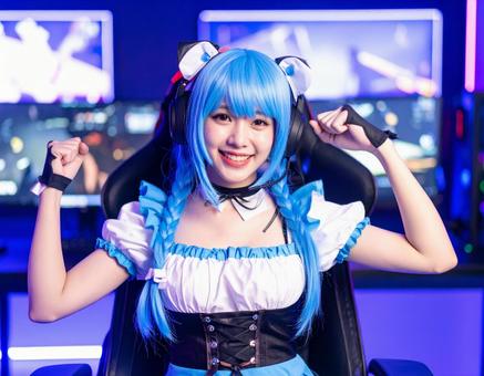 コスプレゲーマー勝利!水色ツインテさん コスプレゲーマー勝利!水色ツインテさんの写真