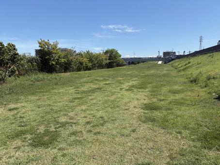 芝生と空 芝生,空,草の写真素材