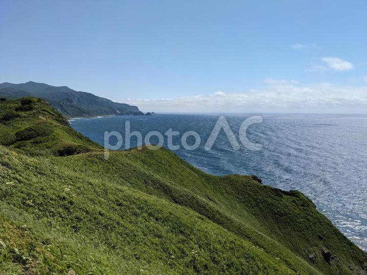 海岸線と大海原 海,風景,空の写真素材