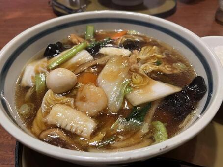 ラーメン 五目旨煮ラーメン,五目,あんかけの写真素材