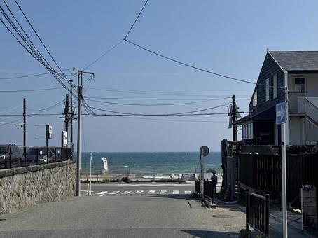 鎌倉　坂の下 鎌倉,坂の下,海の写真素材