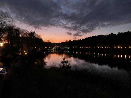 夕焼けの景色 夕焼けの景色の写真