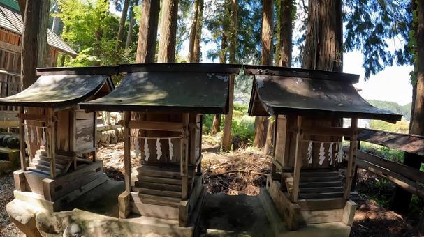 埼玉県秩父市荒川白久　白久神明社　摂社 埼玉県,秩父市,拝殿の写真素材