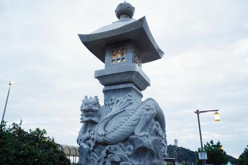 神奈川 江ノ島の灯籠 江ノ島,江の島,江の島大橋の写真素材