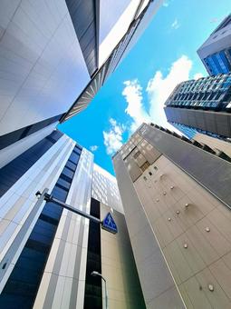 高層ビル群 高層ビル,高層ビル群,都会の写真素材