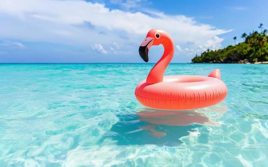 海に浮かんだフロート 海に浮かんだフロートの写真