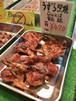うずらの照り焼き うずらの照り焼き うずらの照焼き,うずら,照り焼きの写真素材