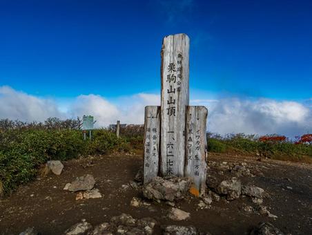 紅葉の栗駒山(須川岳)山頂 紅葉の栗駒山(須川岳)山頂 栗駒山,須川岳,紅葉の写真素材