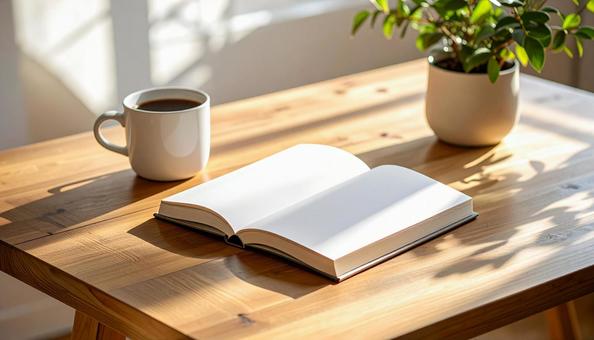 読書のひととき、コーヒーと開いた本 読書のひととき、コーヒーと開いた本の写真