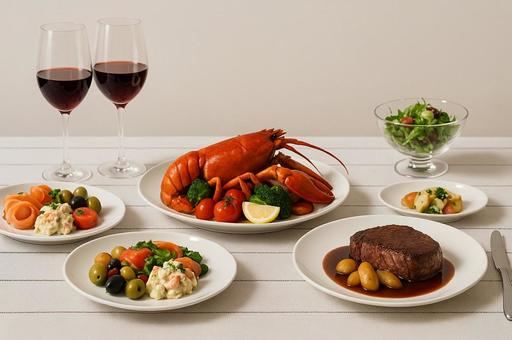 高級なディナーの写真