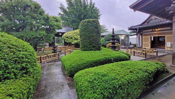 坂東33観音 08番 星谷寺 雨天の庭園 星谷寺,妙法山,参道の写真素材