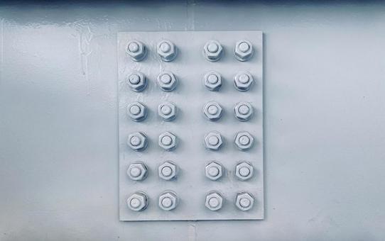 ボルトとナットでの構造物の連結部 ボルト,ナット,ネジの写真素材