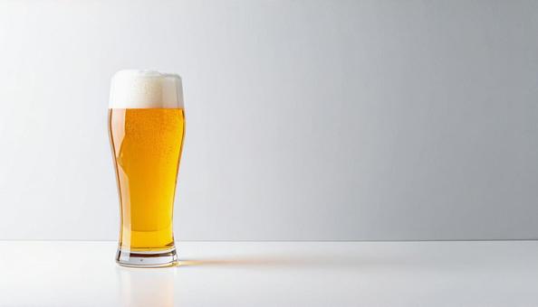 生ビール、コピースペース 生ビール、コピースペースの写真