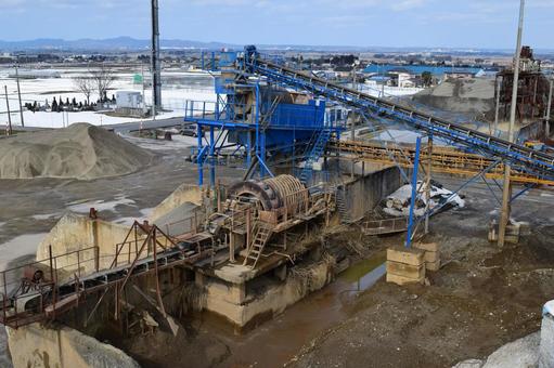 砕石工場 建設資材の生産現場 砕石工場,採石工場,砕石場の写真素材
