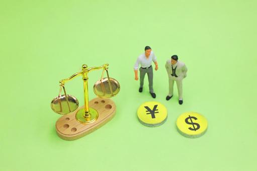 円安と円高の為替のイメージ 円安と円高の為替のイメージ 円安,円高,為替の写真素材