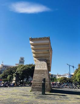 カタルーニャ広場のフランチェスカ・マシア フランチェスカマシア,バルセロナ,フランセスクマシアの写真素材