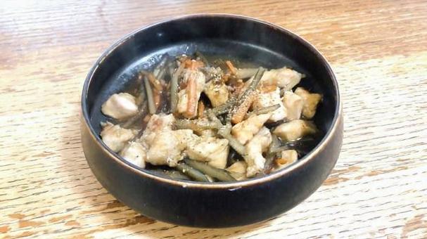 鶏ごぼう 鶏ごぼう,鶏肉,鶏もも肉の写真素材