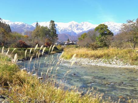 雪の北アルプス 北アルプス,雪景色,自然の写真素材