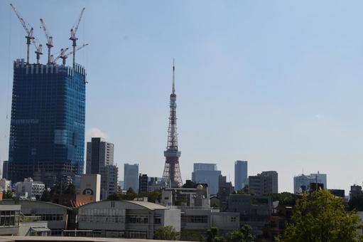 Tokyo Tower, tokyo tower, токийская башня в дневное время, токио, JPG