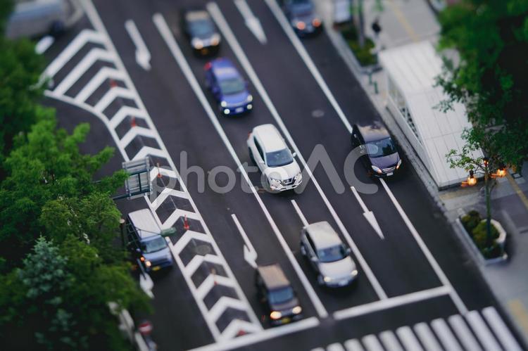 展望から見た道路と交通イメージ 道,道路,交通イメージの写真素材
