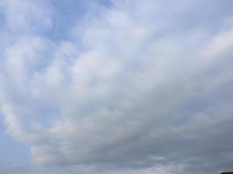 うっすらした雲 空,雲,白の写真素材