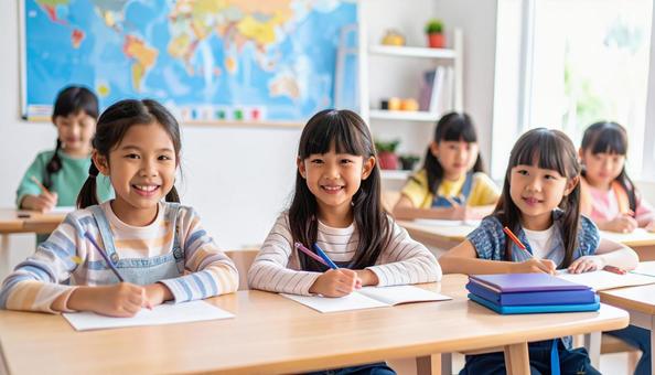 教育 英会話教室でレッスンを受ける子供 教育 英会話教室でレッスンを受ける子供の写真