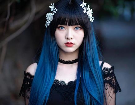 地雷系女子・深夜の青子さん上目遣い 地雷系女子・深夜の青子さん上目遣いの写真
