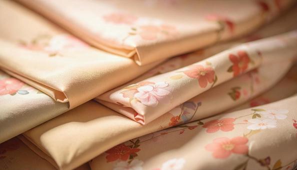 上品な花柄の布 上品な花柄の布の写真
