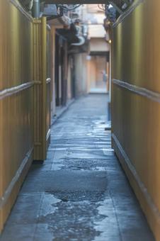 細い路地裏の風景001 細い路地裏の風景001の写真