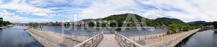 ビクトリー状の宇治川 宇治川,京都,パノラマの写真素材