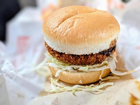 ハンバーガー ハンバーガー,ファーストフード,パンの写真素材