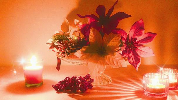 クリスマス18-2 クリスマス,クリスマスキャンドル,オーナメントの写真素材