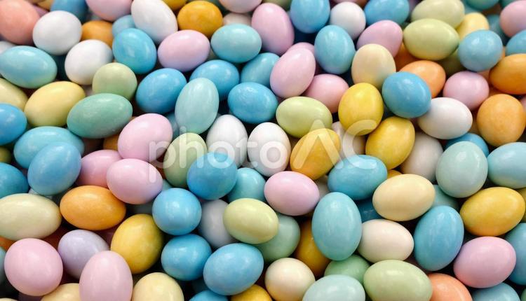 カラフルな糖衣で包んだ伝統菓子　ドラジェ ドラジェ,アーモンドドラジェ,お菓子の写真素材