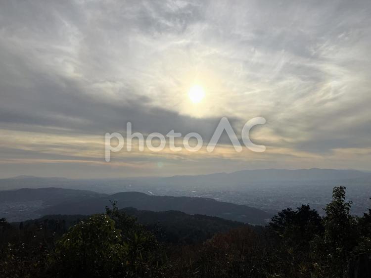 山の夕暮れ 夕暮れ,夕焼け,山の写真素材