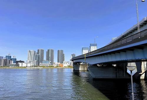 豊洲公園から見た東京の街 2025年春 豊洲公園から見た東京の街 2025年春 シーサイド,五月晴れ,江東区の写真素材