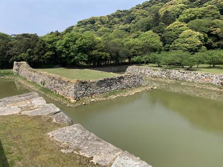 萩城4 萩城,指月城,重要文化財の写真素材