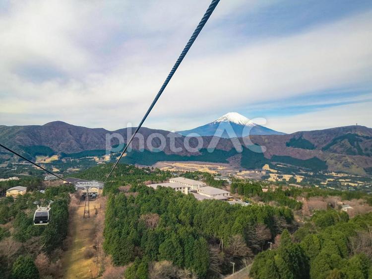 箱根・大涌谷から富士山の眺め 箱根,大涌谷,富士山の写真素材