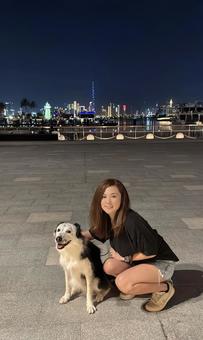 海外にいる犬と飼い主 犬,飼い主,愛犬の写真素材
