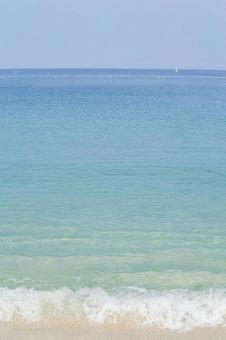 Photo, meer, ein strand, weiße welle, 