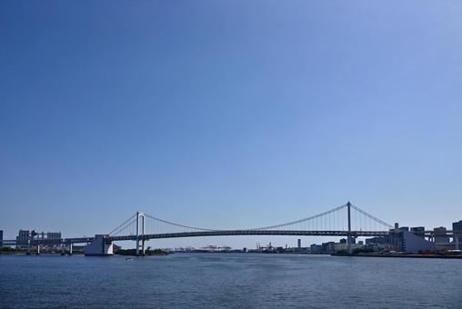 東京港風景~レインボーブリッジ~ 東京港風景~レインボーブリッジ~ レインボーブリッジ,橋,東京港連絡橋の写真素材
