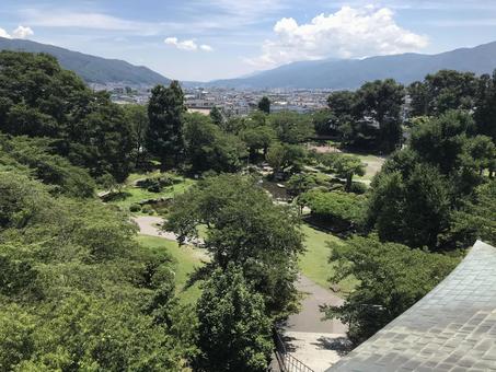 高島城からの眺め3 高島城からの眺め3 高島城,城址,続日本100名城の写真素材