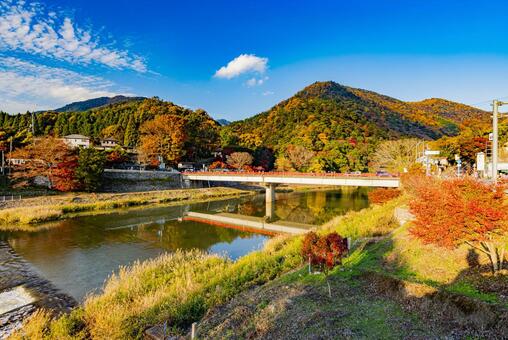 滋賀県　永源寺の秋景色 永源寺,紅葉,秋の写真素材