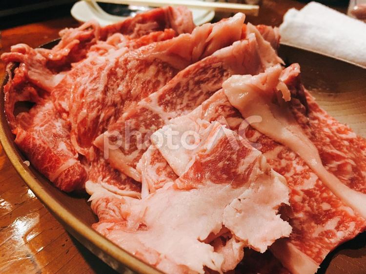 すき焼き用のお肉 すき焼き,お肉,肉の写真素材