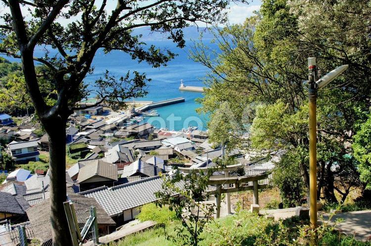香川県・男木島の景観 男木島,瀬戸内海,離島の写真素材