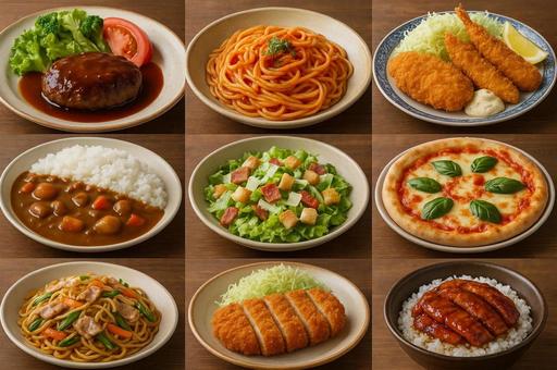 日本の人気料理9品 日本の人気料理9品の写真