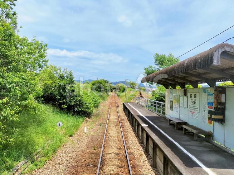 天竜浜名湖鉄道「円田駅」ホーム 天竜浜名湖鉄道,天竜浜名湖線,天浜線の写真素材