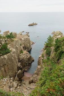 東尋坊 東尋坊,天然記念物,柱状節理の写真素材