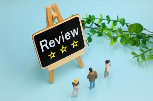 Reviewの文字素材 review,レビュー,星の写真素材