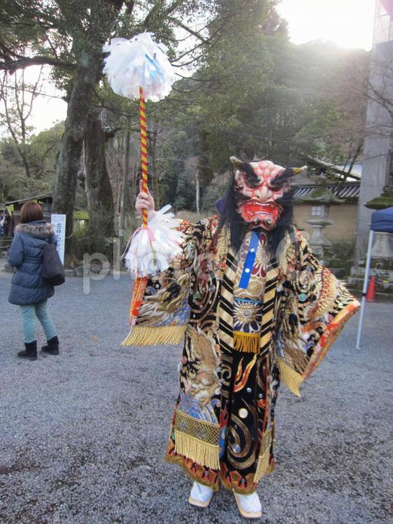 松尾大社、節分大祭の鬼 パワースポット,松尾大社,節分の写真素材