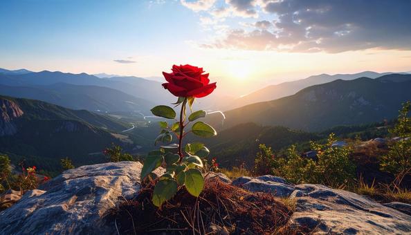 一輪の薔薇の花 一輪の薔薇の花の写真